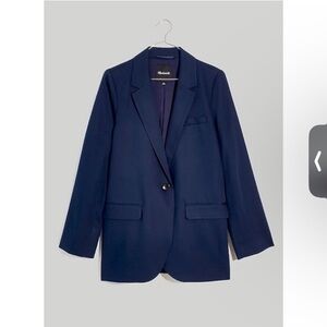 MADEWELL The Larsen Blazer in Drapeweave - Deep Indigo